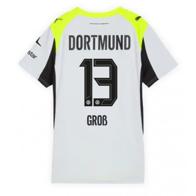 Borussia Dortmund Pascal Gross #13 Vieraspaita Naiset 2025-26 Lyhythihainen Borussia Dortmund Pascal Gross #13 Vieraspaita Naiset 2025-26 Lyhythihainen